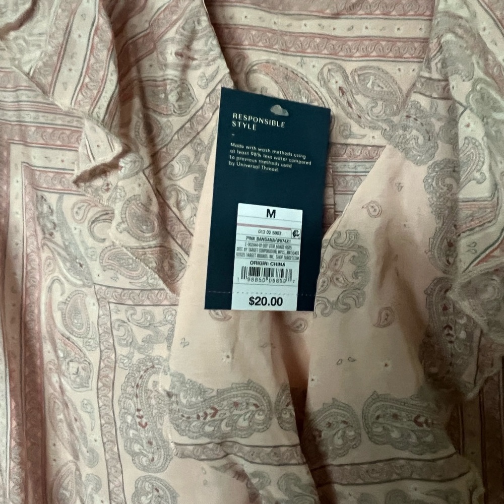 Universal Thread Blush Paisley Ruffle Blouse - Picture 2 of 4